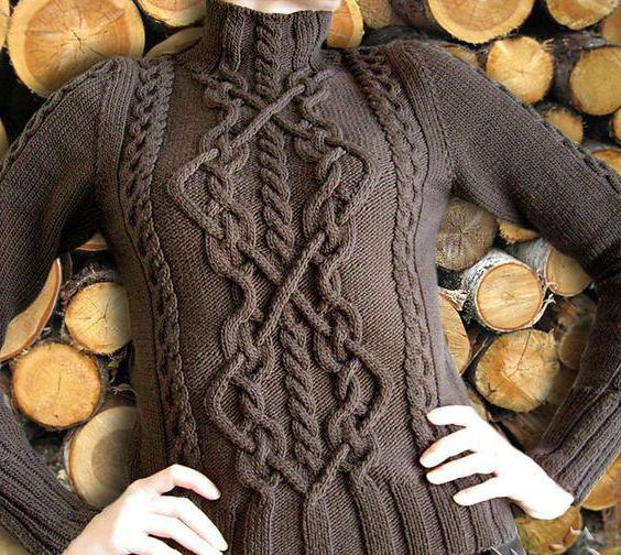 women's sweater with braids