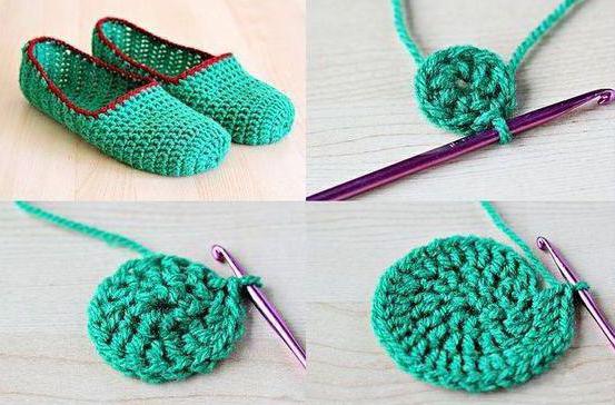 crocheted socks