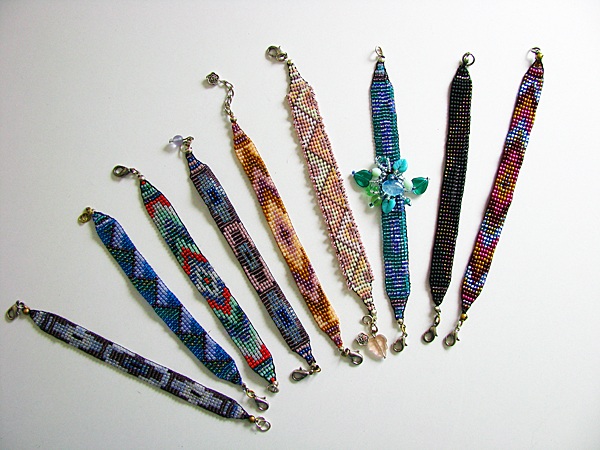 various beaded bracelets