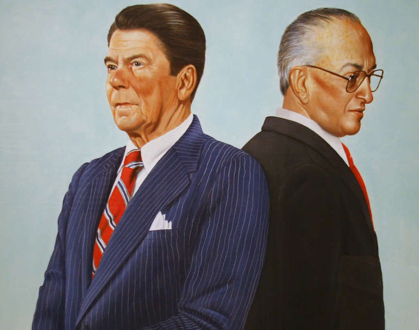 Andropov and Reagan on the cover of Time magazine