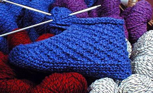 double knitting footsteps for beginners