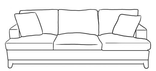 Рисовать диван в комнате