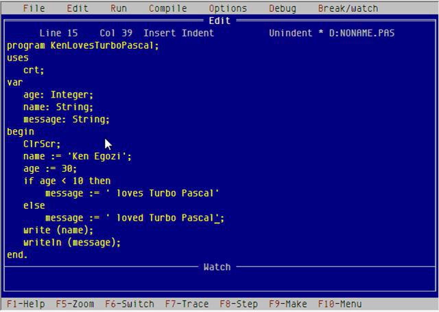 Из каких разделов состоит программа написанная на языке программирования turbo pascal