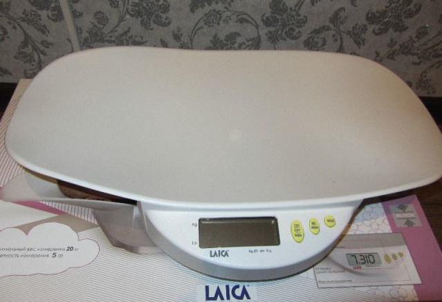 baby scales laica instruction