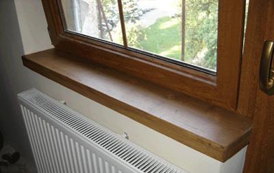 wooden window sills