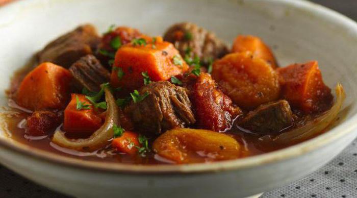 stew potatoes with meat in a saucepan with gravy