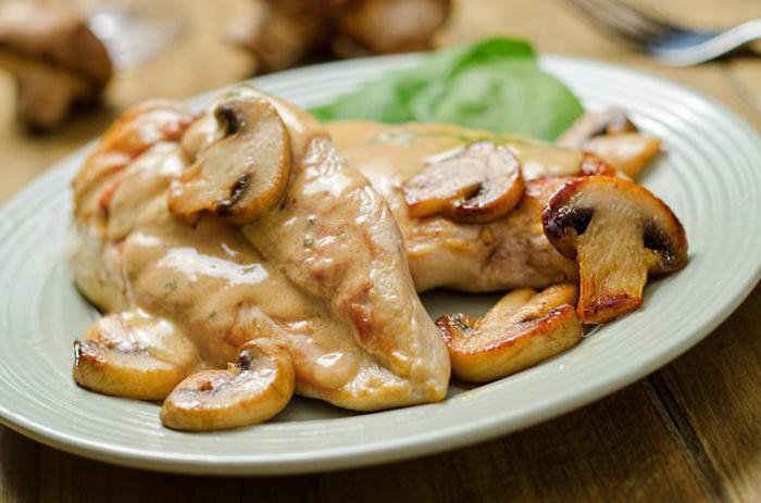 French meat with mushrooms in the oven