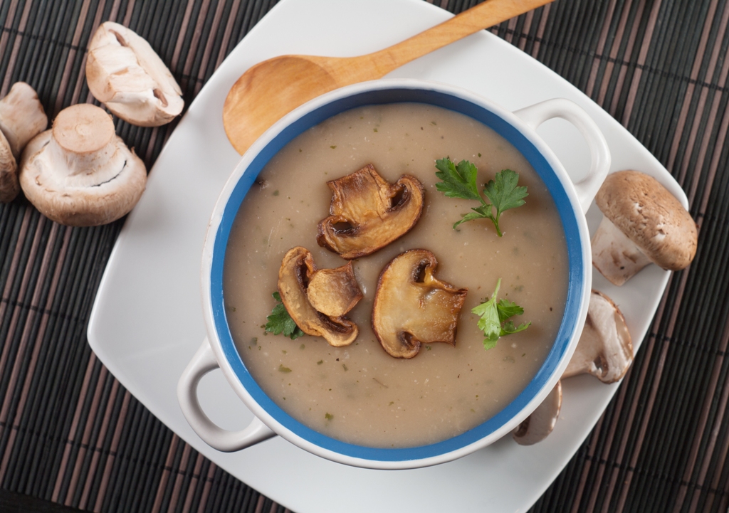 Крем суп из шампиньонов со сливками рецепт с картошкой и плавленным сыром фото пошагово