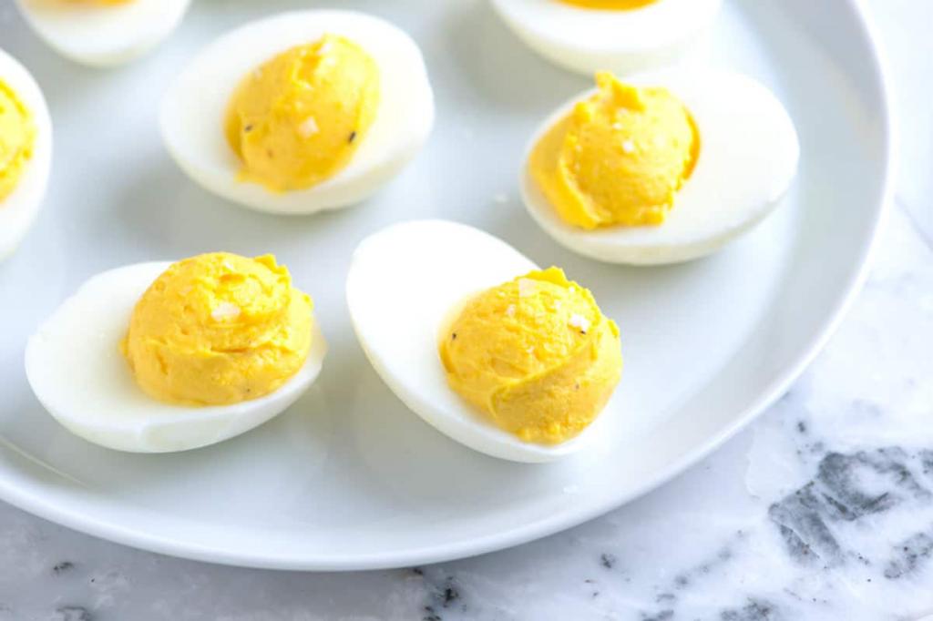 eggs stuffed with mackerel in oil