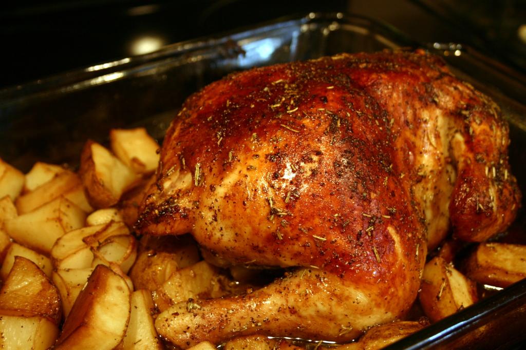 рецепт курицы в духовке целиком с корочкой