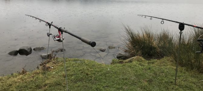 Catching pike in the river