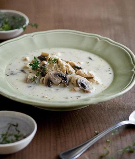 сырный суп с курицей с грибами приготовление