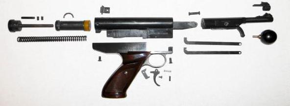 пневматический пистолет с пружинно поршневым механизмом 