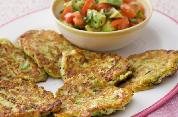 Zucchini fritters.