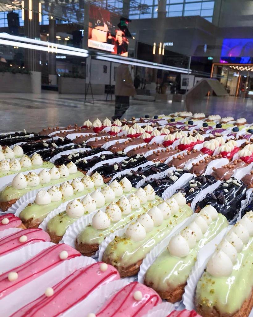 Branded eclairs.