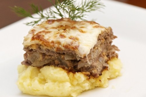 French meat with mushrooms.