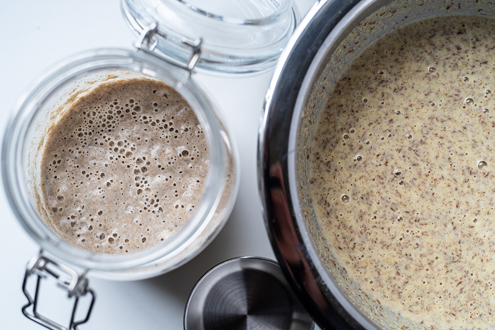 Cooking the leaven.