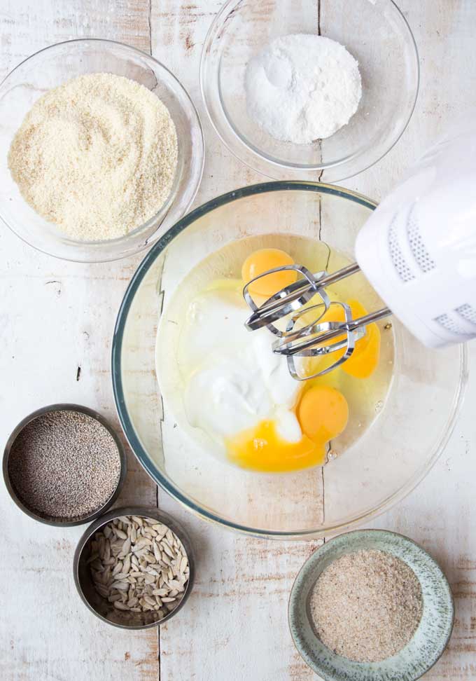 Cooking dough.