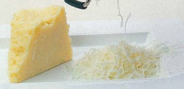 Grated cheese.