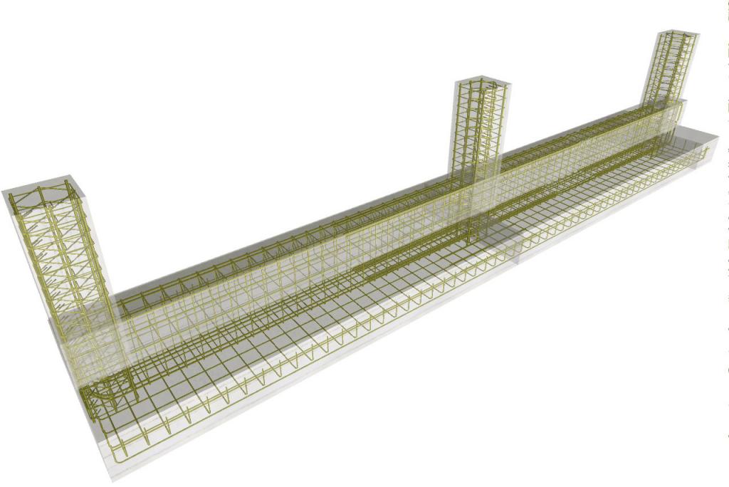 Calculation of reinforcement for a strip foundation