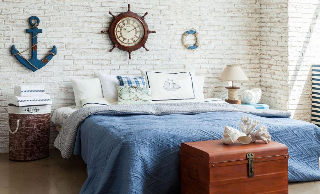 Спальня в морском стиле: описание с фото, оригинальные идеи для дизайна и примеры оформления
