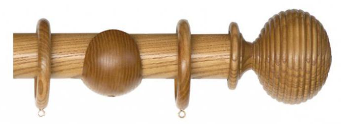 карниз деревянный круглый с кольцами