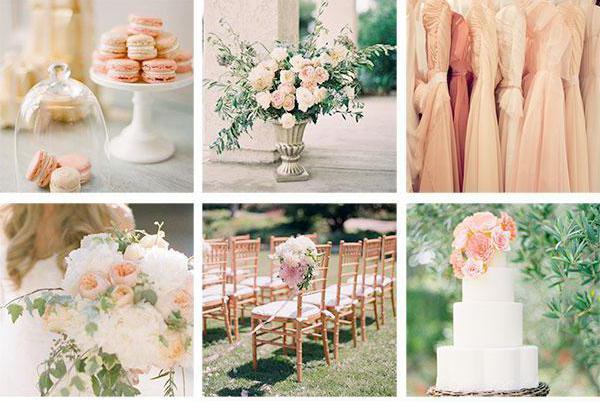 peach wedding decoration