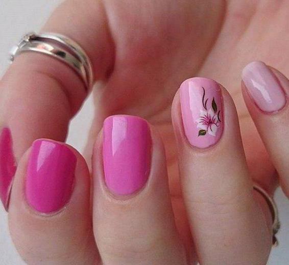 дизайн ногти розовые 
