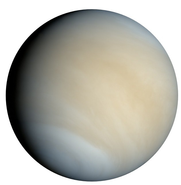 Венера планета на белом фоне