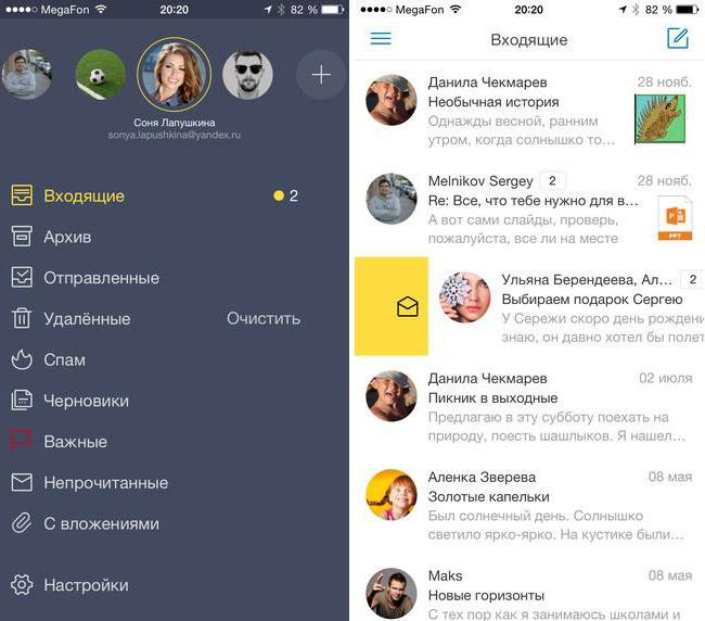 Настройка почты "Яндекс" на iPhone 5S
