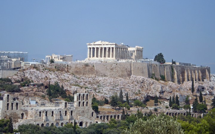 the ruins of the Acropolis of Athens