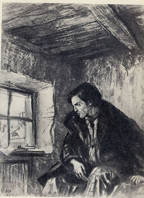 Raskolnikov in his room