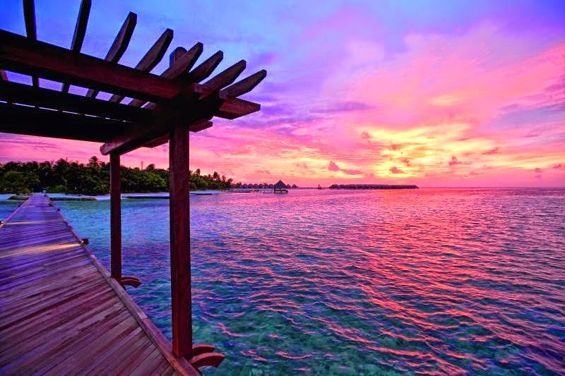 закат на Мальдивах