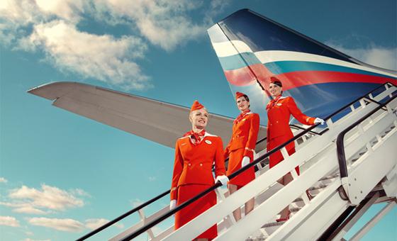 Aeroflot flight attendant costume