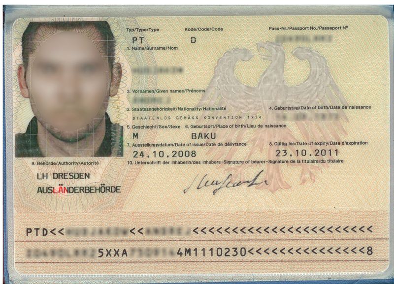 как выглядит немецкий паспорт