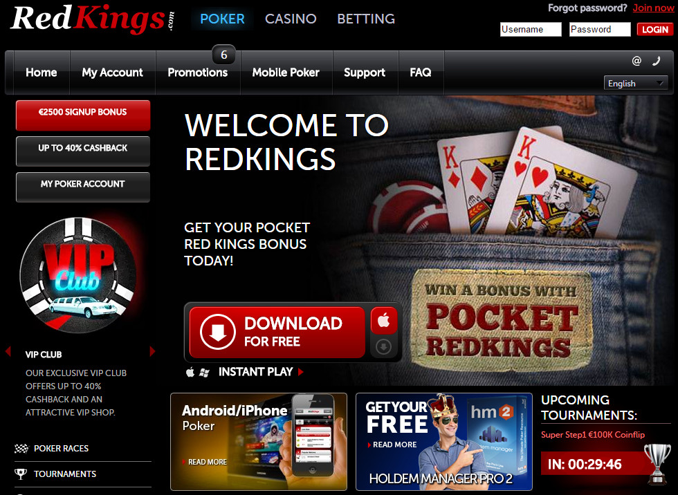 Обзор RedKings Poker - скачать RedKings Poker и получить бонус до 2500$