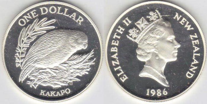 серебряный новозеландский доллар