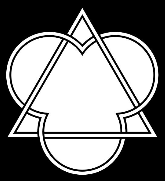 Три окружности в треугольнике символ