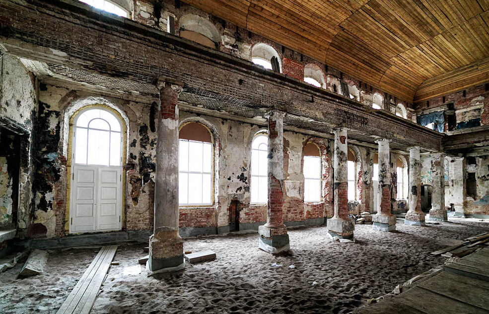 the interior of the Church of St. Anne in St. Petersburg is currently