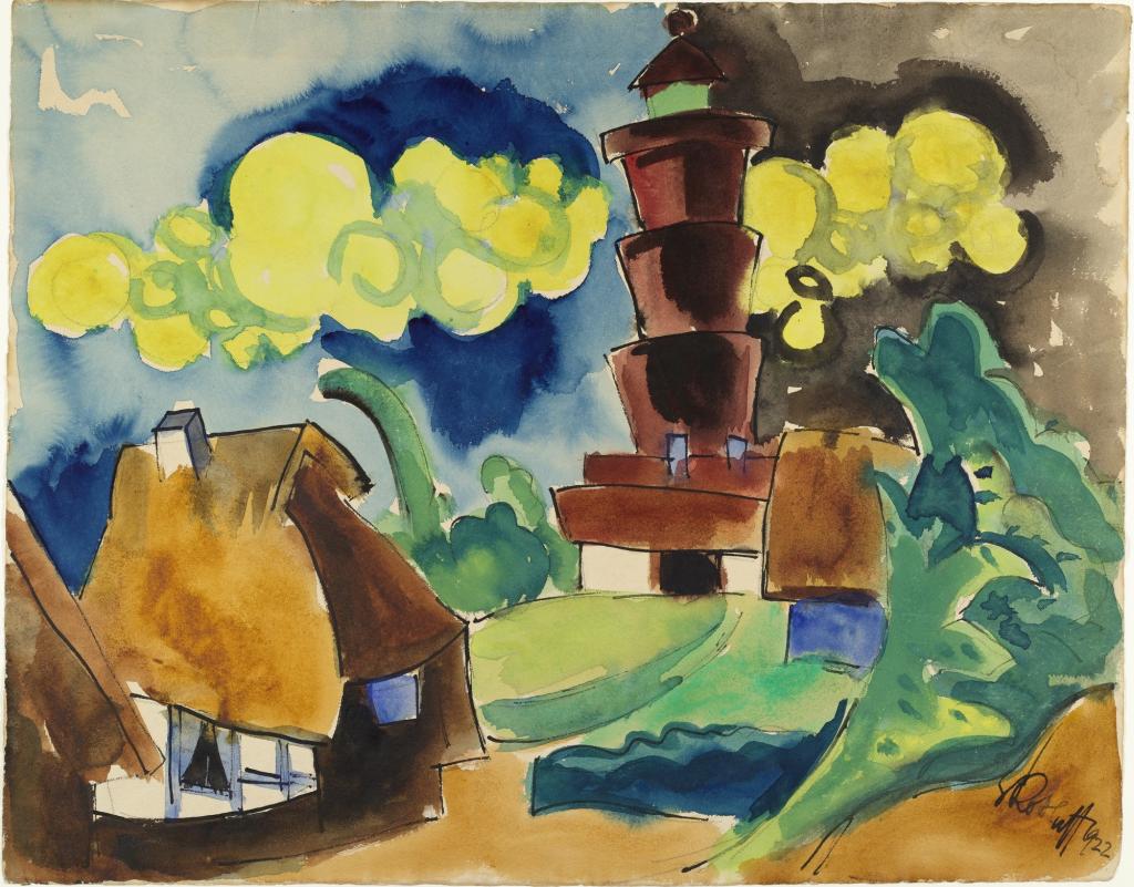 "Пейзаж с маяком", 1922