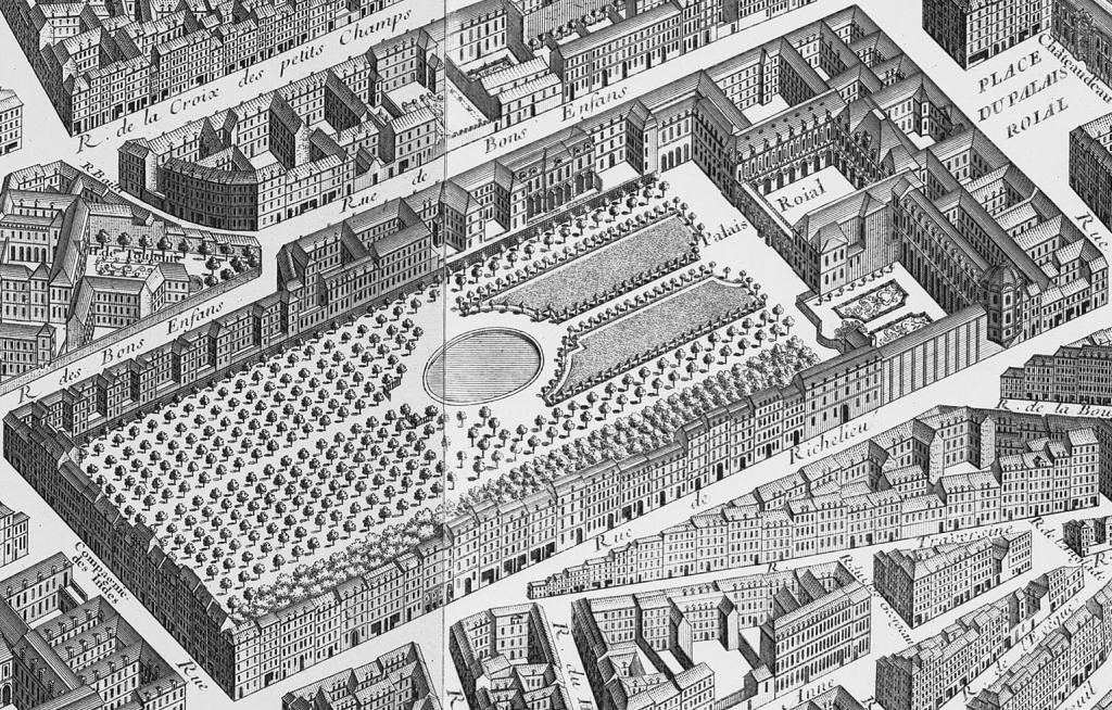 План дворца в 1739 году