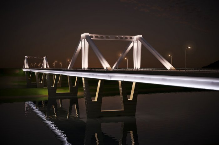 Эскиз строящегося моста