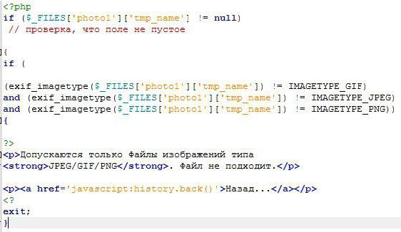 php file type check