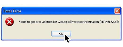 ошибка kernel32 dll