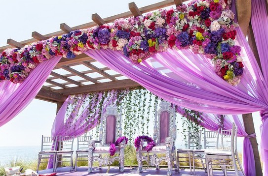 свадьба в фиолетовых оттенках