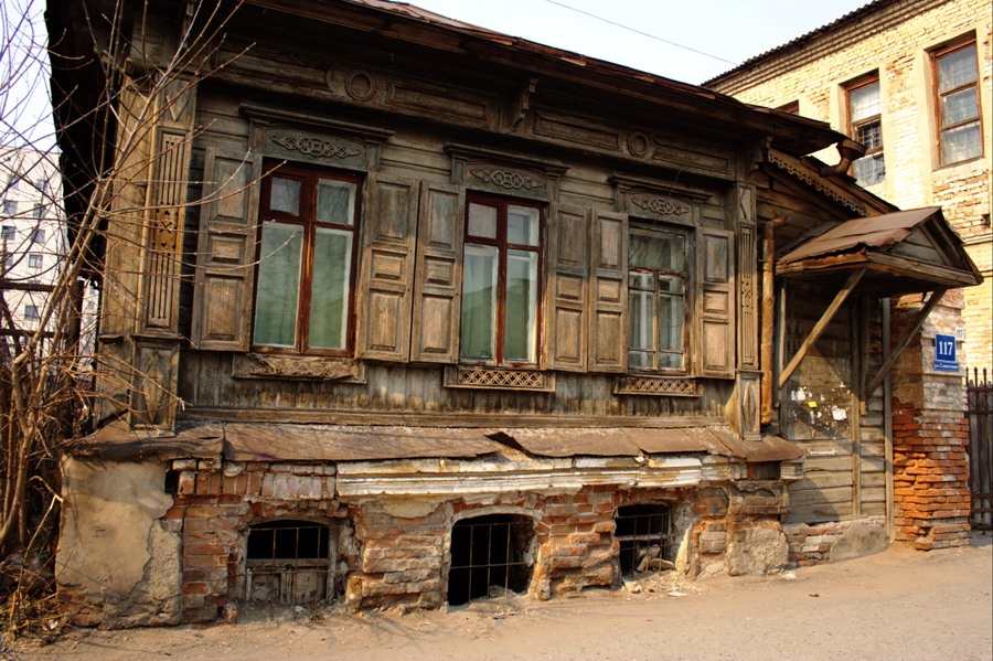 Decrepit housing in Russia