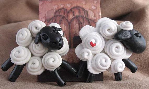 polymer clay sheep