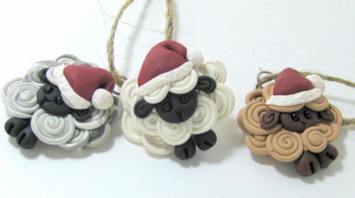 mold a polymer clay sheep