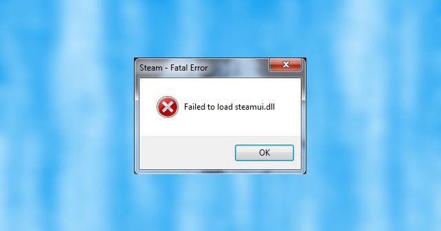 error failed to load steamui dll