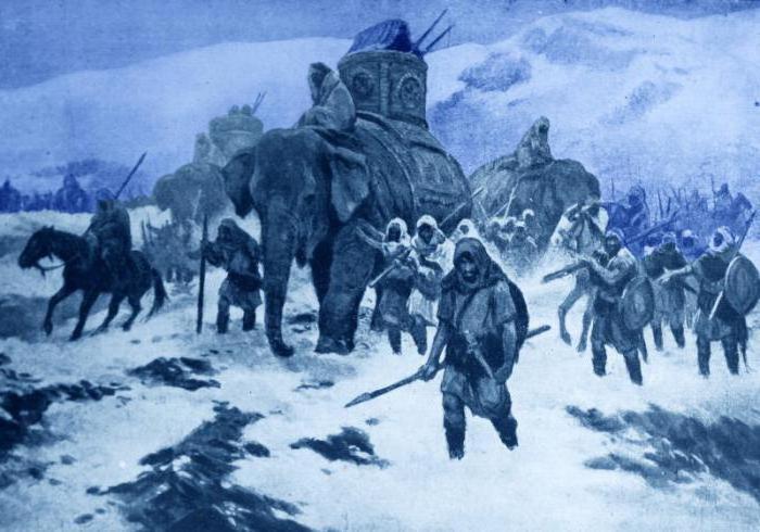 hannibal troops crossing the alps date